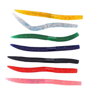 Isca artificial macia de pesca de 13,5 cm/8 g, iscas artificiais de silicone, iscas de minhoca vívidas, iscas de natação realistas