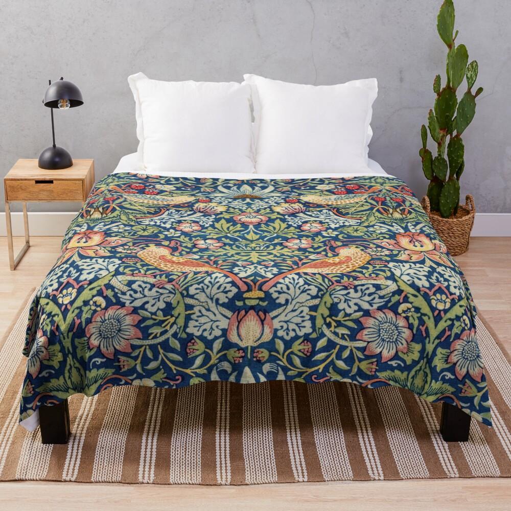 Strawberry Thief - William Morris Throw Blanket