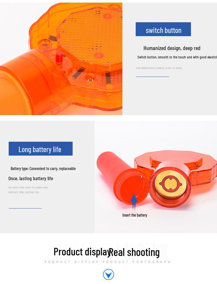 Plum Blossom LED Strobe Light: Nighttime Traffic & Safety Cone Signal