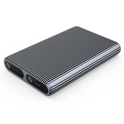 Boîtier de poche AM2C3-2N pour deux disques M.2 NVME USB-C 10Gb/s - gris