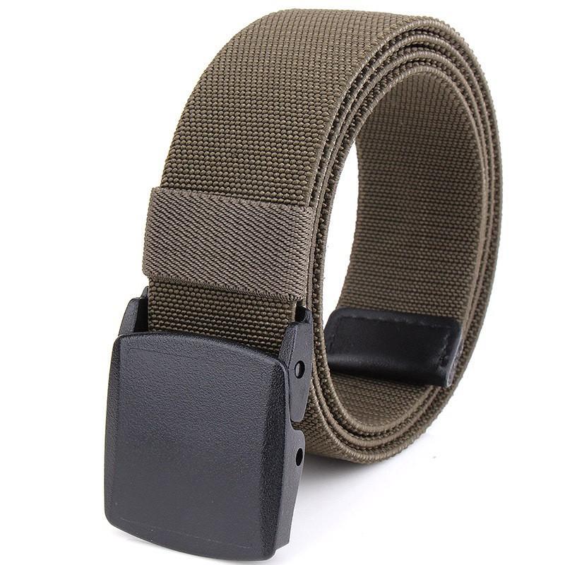 YKK Buckle Korean Men s Knitted Belt Casual Canvas Nylon Elastic All-matching Youth Pants 120cm