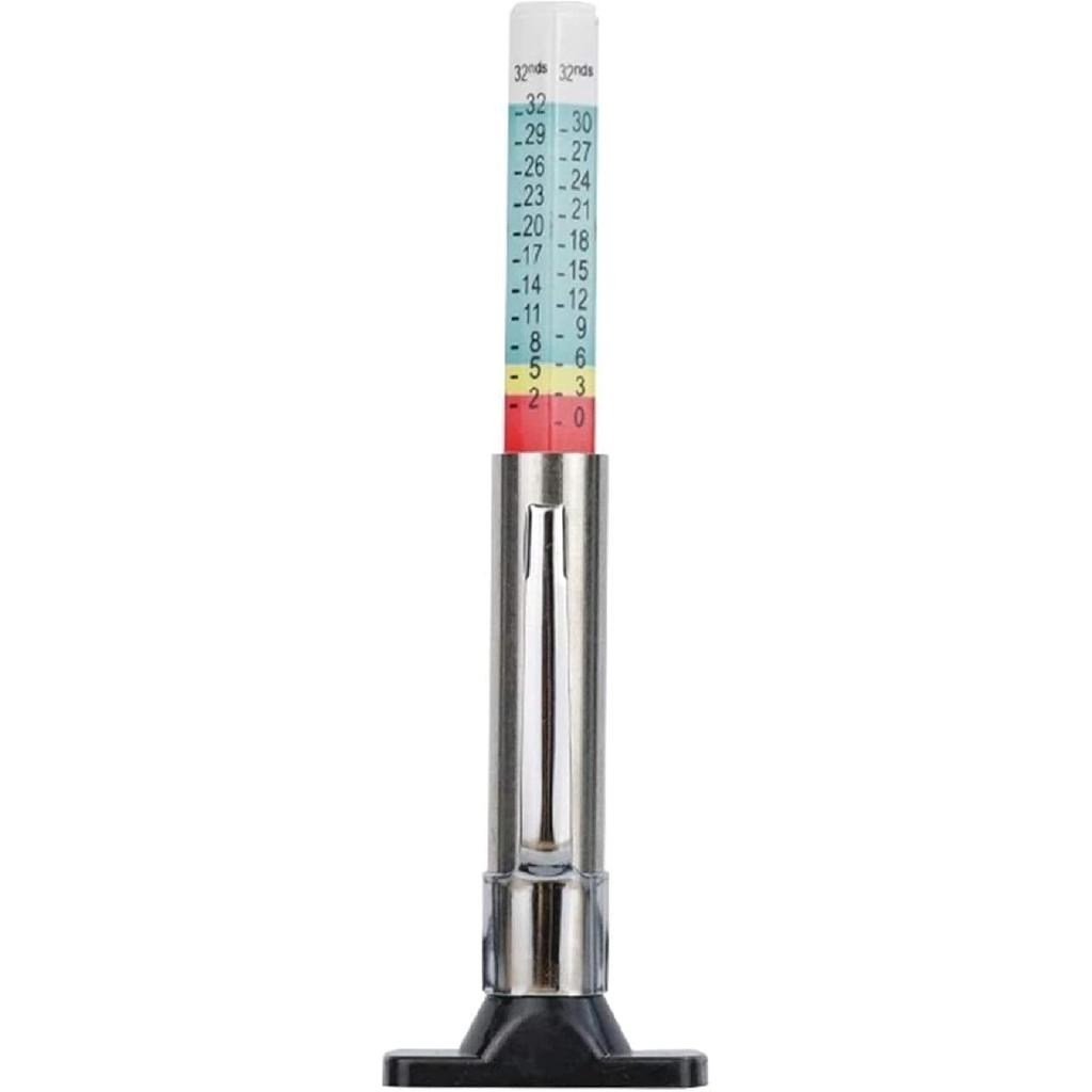 Tire Depth Thread Gauge 0-25mm Auto Wheel Diagnostic Tool Meter Measurer Handheld Tire Accessories(Single Color)