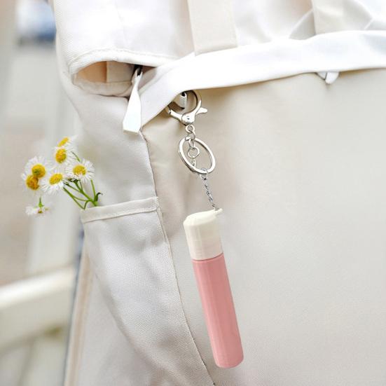 Cotton Swab Storage Box with Cover Storage Holder Keychain for Makeup Ear Cleaning