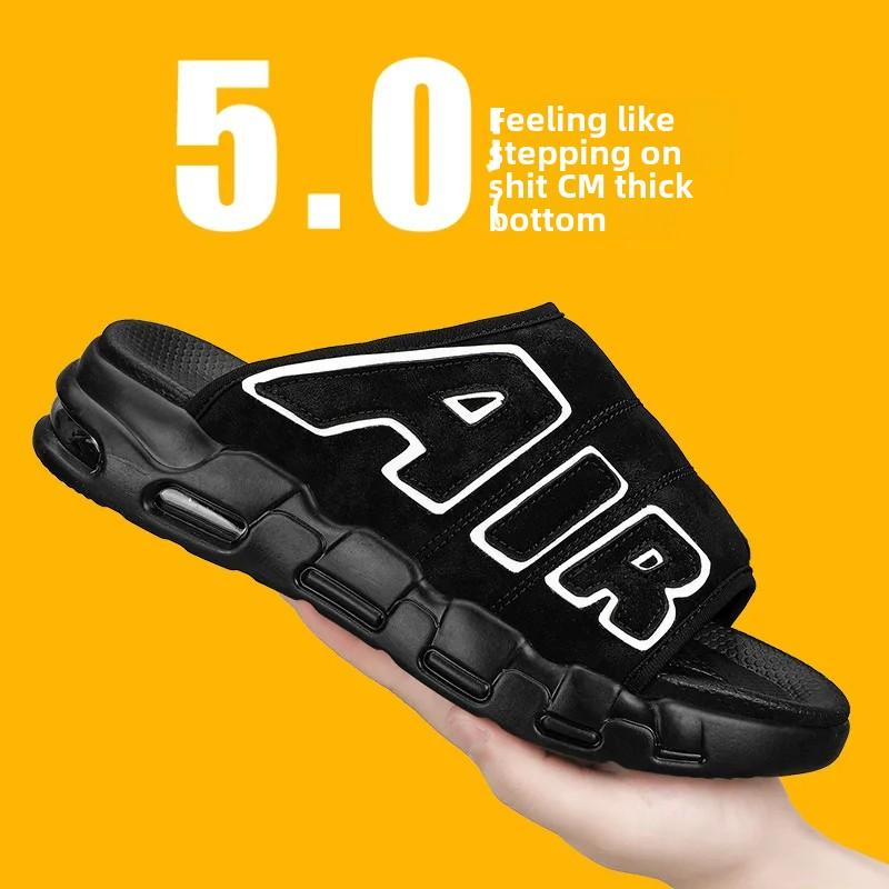 

Летние Новые Корейский Стиль Повседневные Модные Эйртрендовые Шлепанцы Для Мужчин Буква Трендовая Верхняя Одежда Спортивные Шлепанцы 42 чёрный