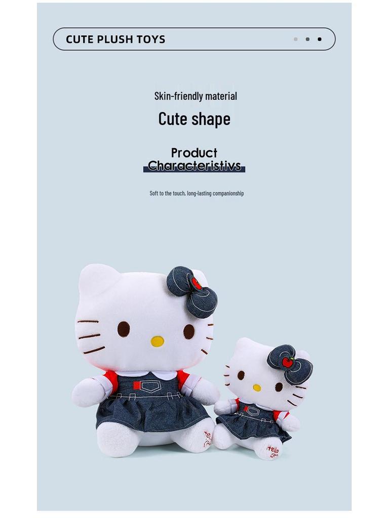 Cross-border Denim Dress KT Cat Plush Toy Ornament