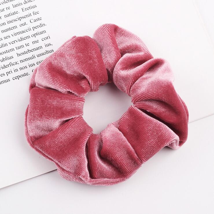Elegant Velvet Hair Ring Scrunchie Women Girls Elastic Hair Rubber Bands Gum Accessories Tie Hair Rope Ponytail Holder Headdress