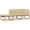 Modular Outdoor Sofa Units with Cushions White 241.5 X 83 X 73 Cm