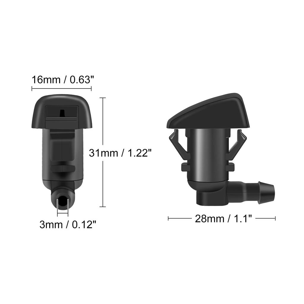 ACROPIX Windshield Washer Nozzle, For Car Washing, Spraying, , Compatible with Ford Focus Edge, 2 Pack