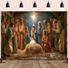 Living Room or Church Background Wall Tapestry, Religious Cultural Decoration, Featured Space Ornament