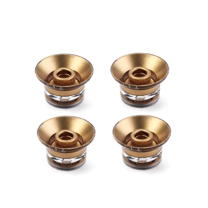 4pcs Electric Guitar Effect Knobs Volumes Tone Control Knobs Plastic Top Hat Speed Control Knobs Replacement Part