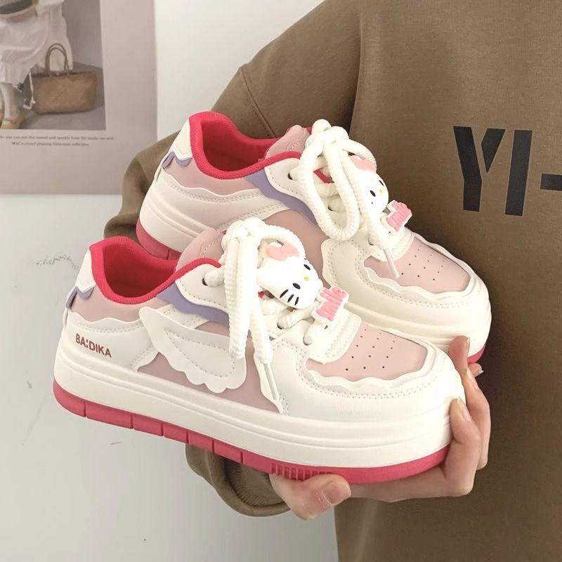 Summer Original Niche Kt Ugly Cute Big Head Flat Bottom Thick Bottom Versatile Casual Student Bread