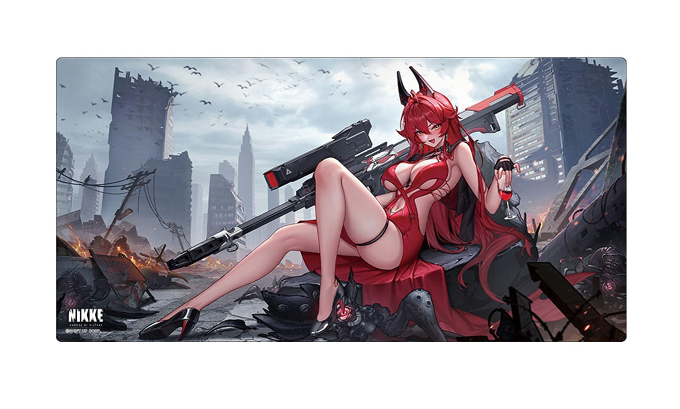 Коллекция резиновых ковриков Bushiroad V2 Богиня NIKKE Vol.1867 Победа  Красный абсурд
