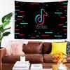 TTikTok Logo Cartoon Tapestry Home Decoration Hippie Bohemian Decoration Divination Home Decor