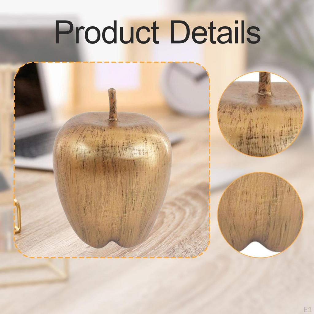 Apfel Statue Dekorative Figur Kunsthandwerk Fruchtskulptur Desktop Ornament für Bücherregal