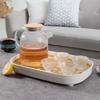 Baijie Large Rectangular Double-Layer Plastic Tea Tray