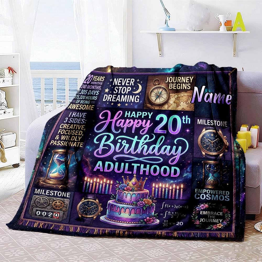 Ballet Dancer Painting Customize Your Name Blankets Comfortable Soft Lightweight Allseason Multipurpose Blanket For Picnics Sofas Offices Beds Living