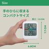 HATUSOKU Digital Thermometer/Hygrometer, Maximum/Minimum Temperature and Humidity Display, Palm-Sized, Hanging Stand, Magnet, ON03