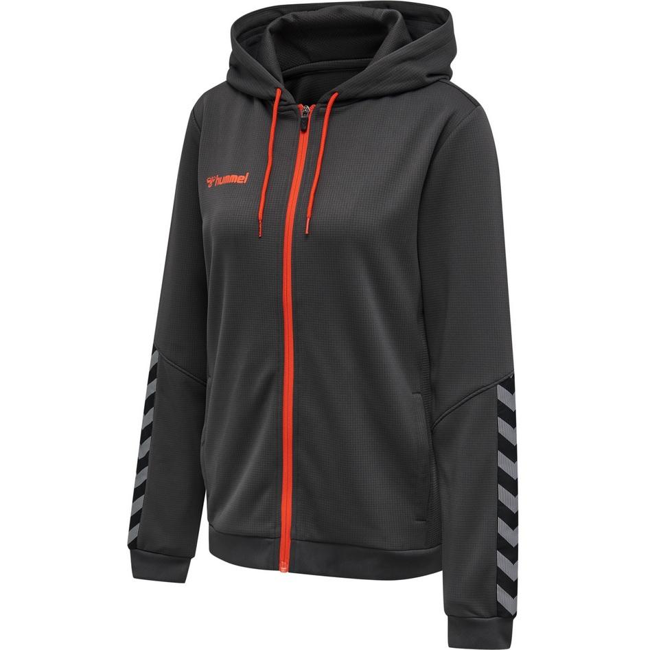 Hummel Damen Grau Hoodie Zip Hmlauthentic Poly - Bild 3