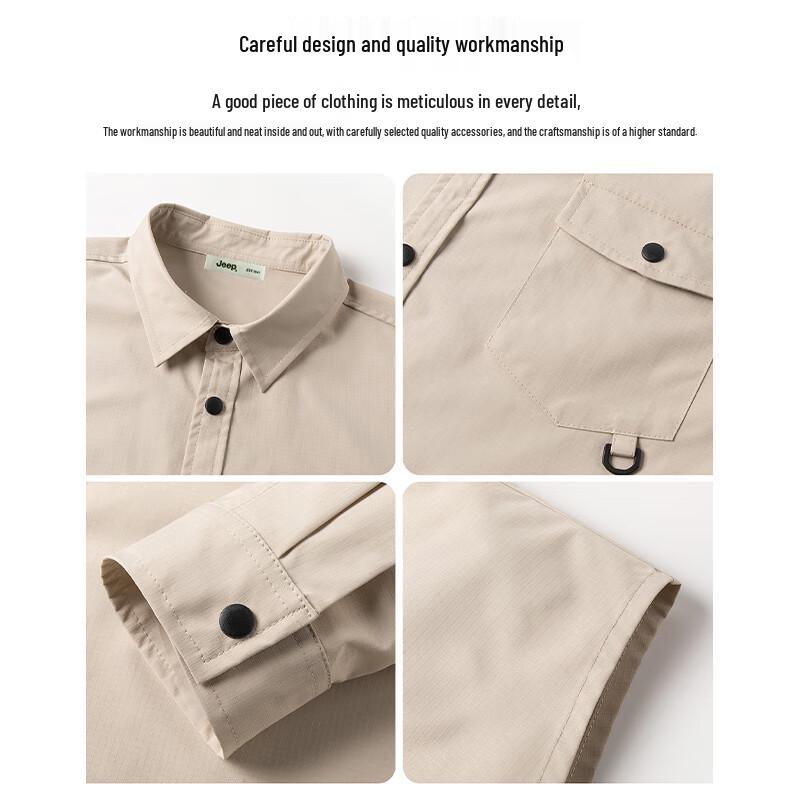 JEEP Men's Long Sleeve Loose Fit Shirt