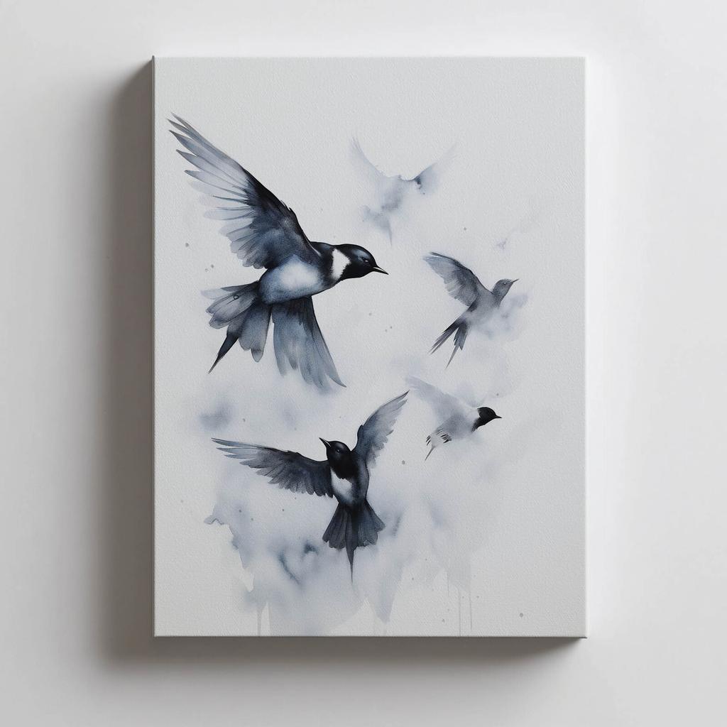 Spokój W Lotach Spokój W Lotach, 30X40 Cm, Rama Aluminiowa Złota, Papier Matowy 230 Gsm