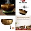 Large Copper Buddha Sound Bowl For Meditation And Religious Rituals With Handcrafted Art