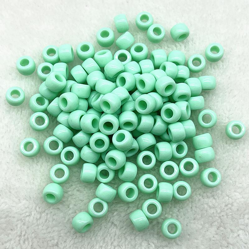 50pcs 6X9mm Big Hole Acrylic Beads Spacer Loose Beads for Jewelry Making DIY Handmade Bracelet Accessories
