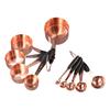 Rose Gold Stainless Steel Heavy Duty Baking Tool Sugar Scoop Measuring Cups Measuring Spoons Set