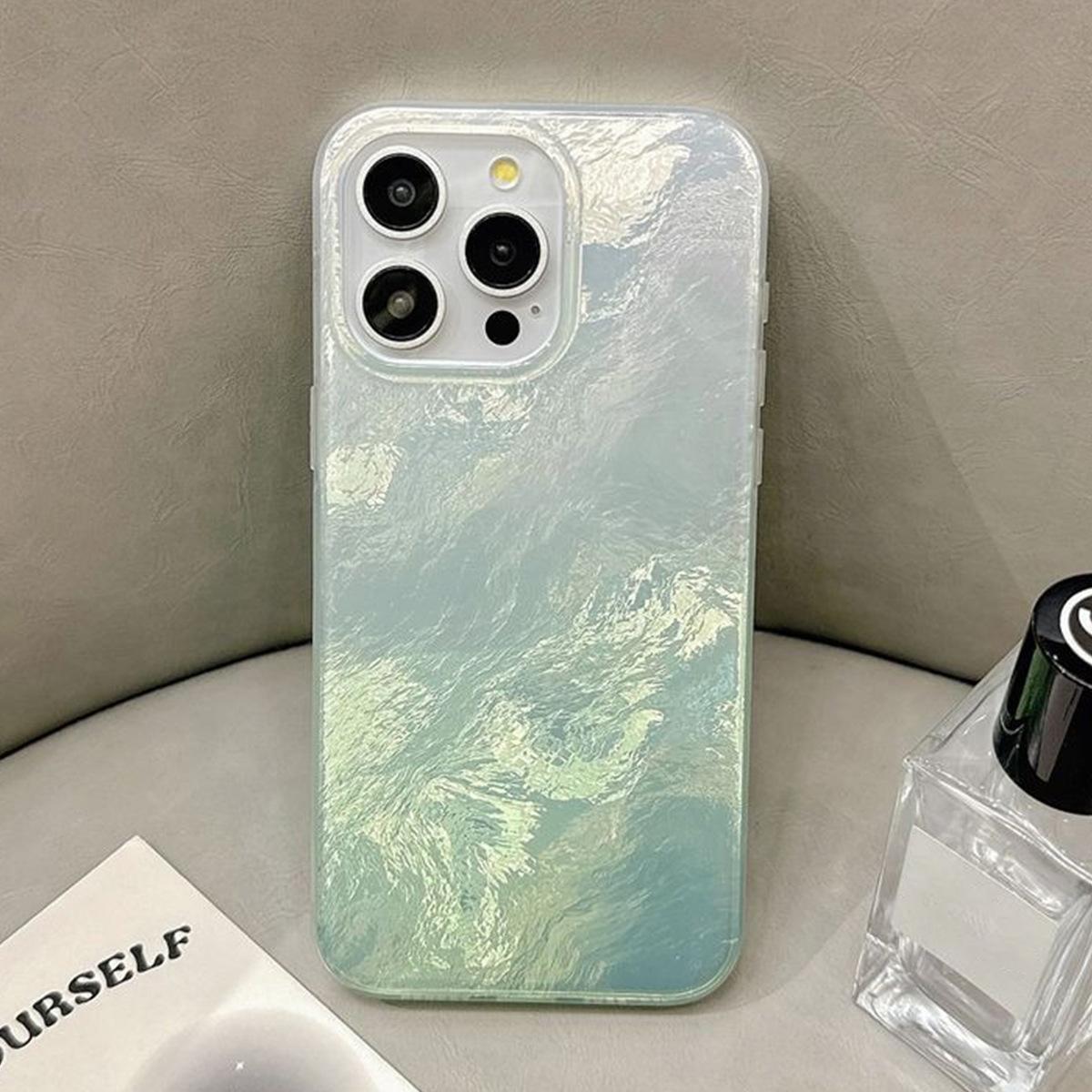 

Gradient Large Hole Swirl Imd Mobile Phone Case for Huawei Mate70pro for Apple Mobile Phone Case Premium Double Layer Imd For iPhone 11