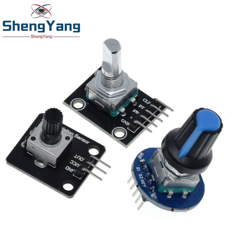 360 Degrees Rotary Encoder Module Rotary Potentiometer Analog Knob Module for Arduino KY-040 RV09 Rotary Encoder EC11 Knob Cap