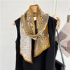 Silk Scarf, Versatile Femininity, Cashew Nut Mulberry Silk Scarf, Thin, Narrow and Long Double-sided Scarf, Streamer.