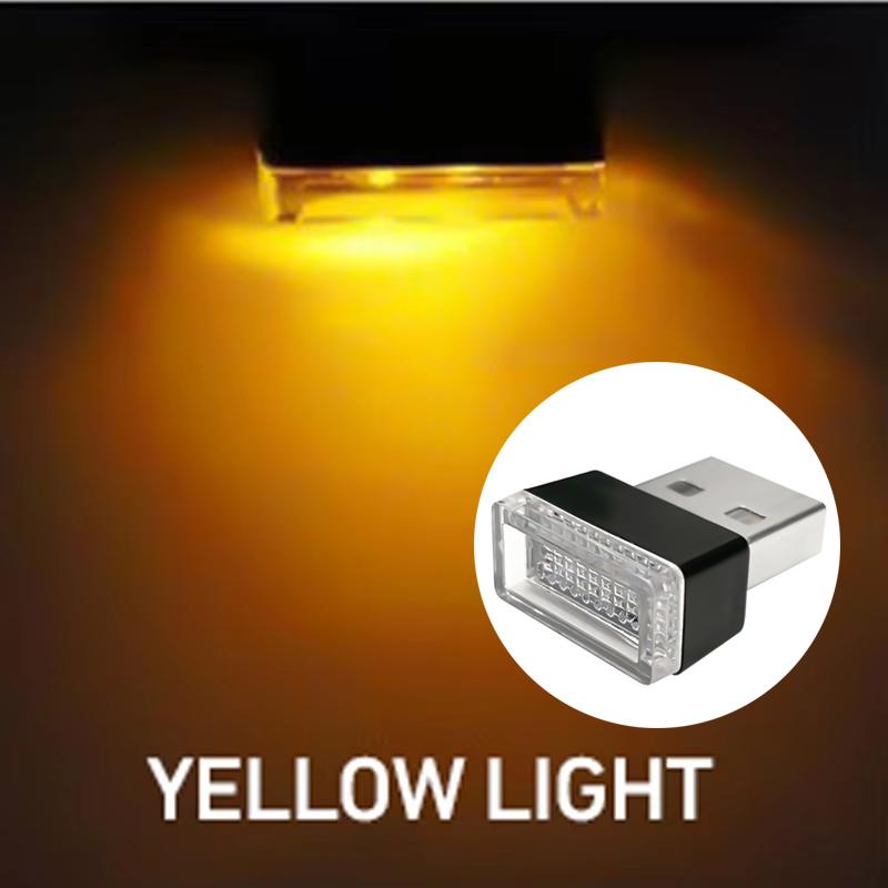 Mini Car Interior Ambient Lights Atmosphere Lamp USB LED Car Lights PC Car Decoration Light Plug and Play Decor Lamp Lighting Dome Lights 6