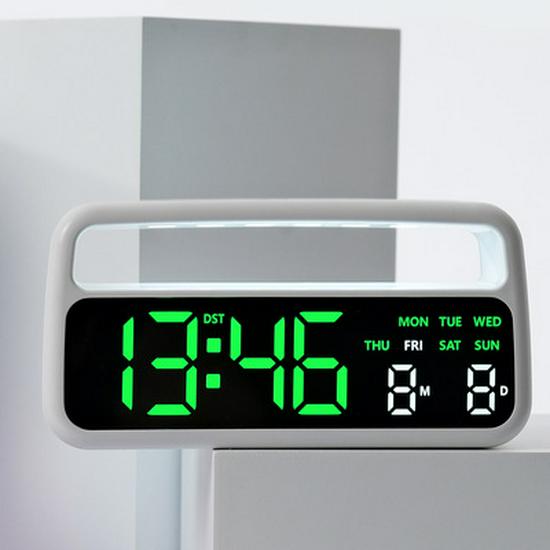 INS Personality LED Large Character Colorful Bedside Alarm Clock - Simple, Fashionable Design with Large Screen Display