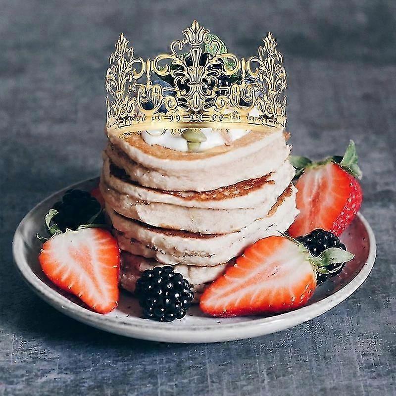 Cake Topper Realistic Looking Rust-proof Metal Crown Cake Topper Royal Themed Baby Shower Decoration for Home KAESI