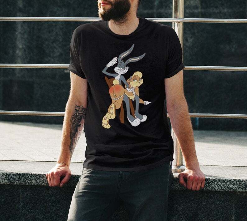 Naughty Bugs Bunny and Lola Butt Slap Tshirt Men Women Tee S4XL Unisex T-Shirt L
