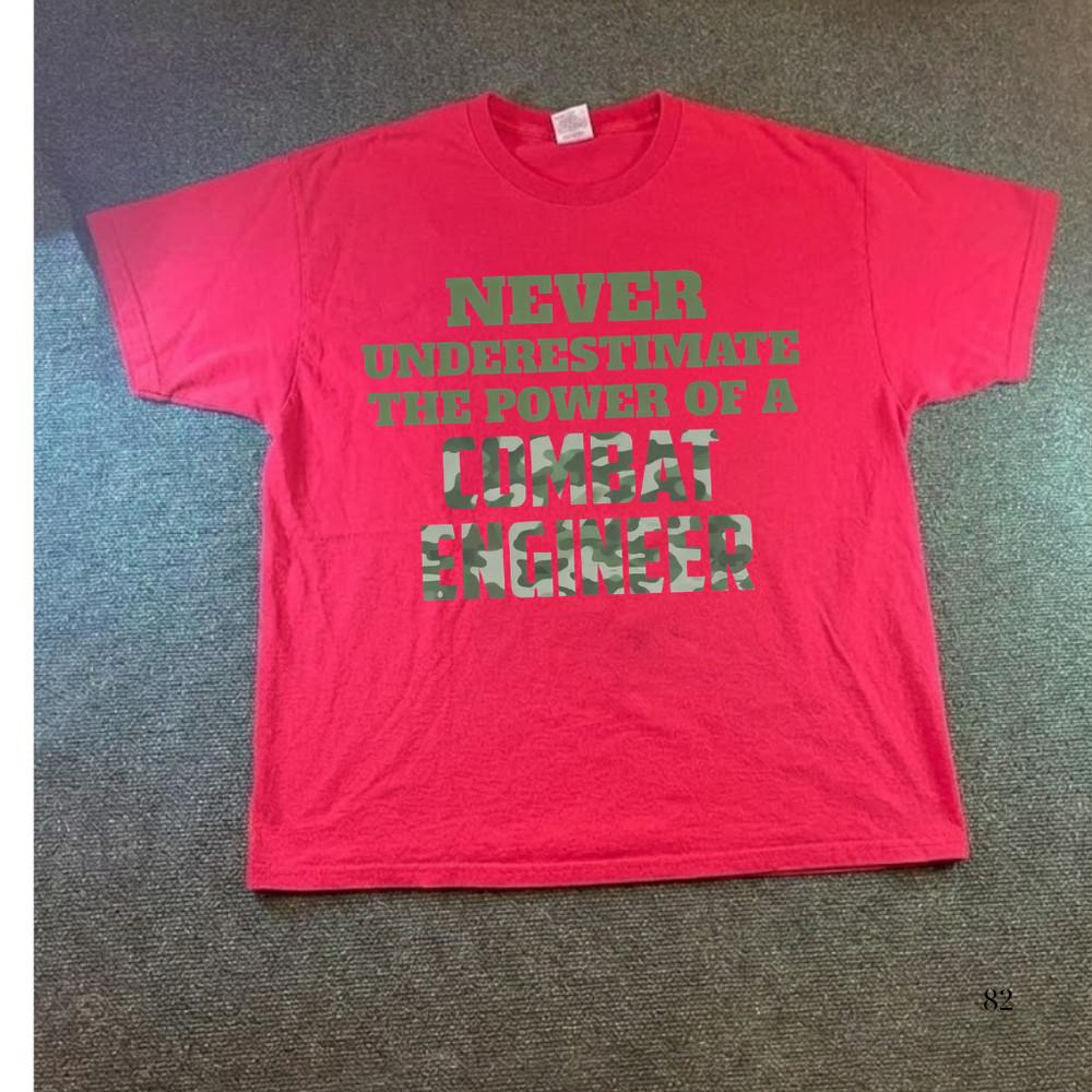 

Combat Engineer Made in USA TShirt Graphic Tee All Sizes S5XL Unisex T-Shirt L