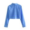 2024 Winter Women's European/American Style Poplin Long Sleeve Shirt