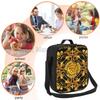 Golden Lion Baroque Insulated Lunch Bag for Men Women Portable Waterproof Cooler Thermal Bento Tote Bag for Work Picnic Beach