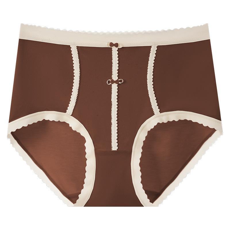 Ladies in Autumn and Winter Brushed Hair Wrapped Hip No Mark High Waist Triangle Briefs