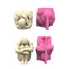 Candles Holder Resin Mold Gypsum Flower Pot Silicone Molds Yoga-man Epoxy Resin Casting Mold for DIY Jewelry Storage Box