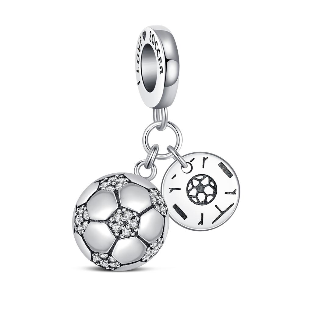 Copper Sport Charms Ball Beads Graduation Pendant Fit Original Bracelet For Women Diy Jewelrylove Gift School