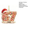 Christmas Pendant Striped Print Number 6 7 Charm 2D Acrylic Hanging Pendant Party Home Festive Cheer