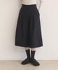 ADAUL Woolen Pintuck Long Burmuda Pants - Black