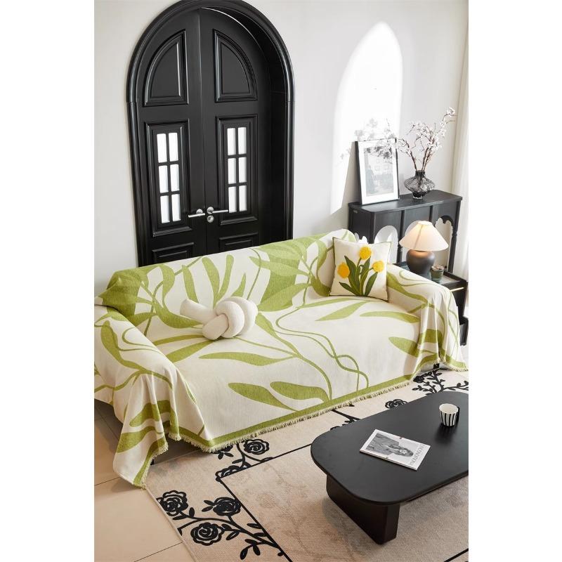 Geometric Abstract Modern Style Simple Chenille Thickened Non-Slip Sofa Cover Sofa Cover Cloth Cover Cover a Piece of Full Cover Cloth