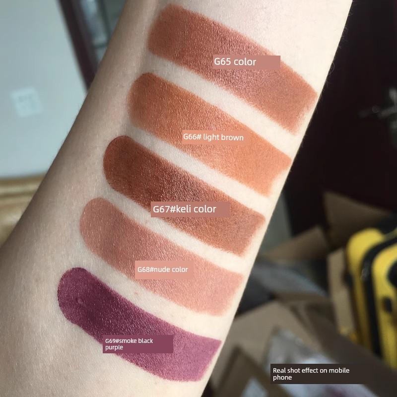 Earthy Lipstick In European and American Style, Matte Red-Brown Earth Tones, Domestic Niche Brand, Chocolate Color, Coffee Color