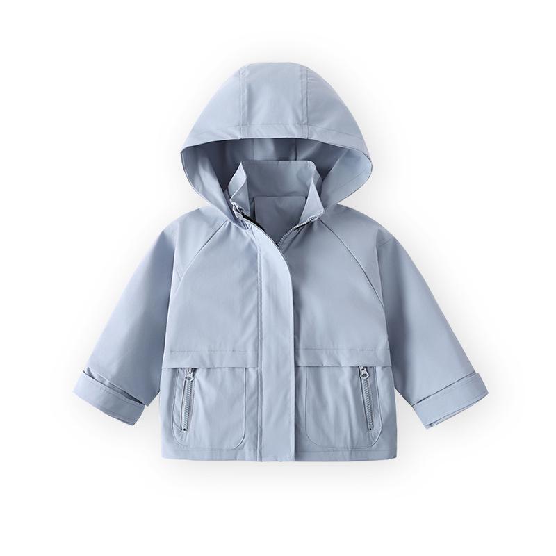 Children's Waterproof Hooded Windbreaker Jacket for Outdoor Casual Wear