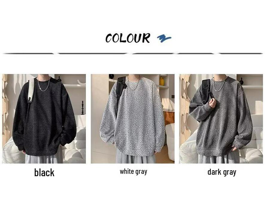 Men's Japanese Retro Lazy Style Hoodie - 2025 Autumn/Winter New Arrival, Trendy High-Street Versatile High-End Feel Top.