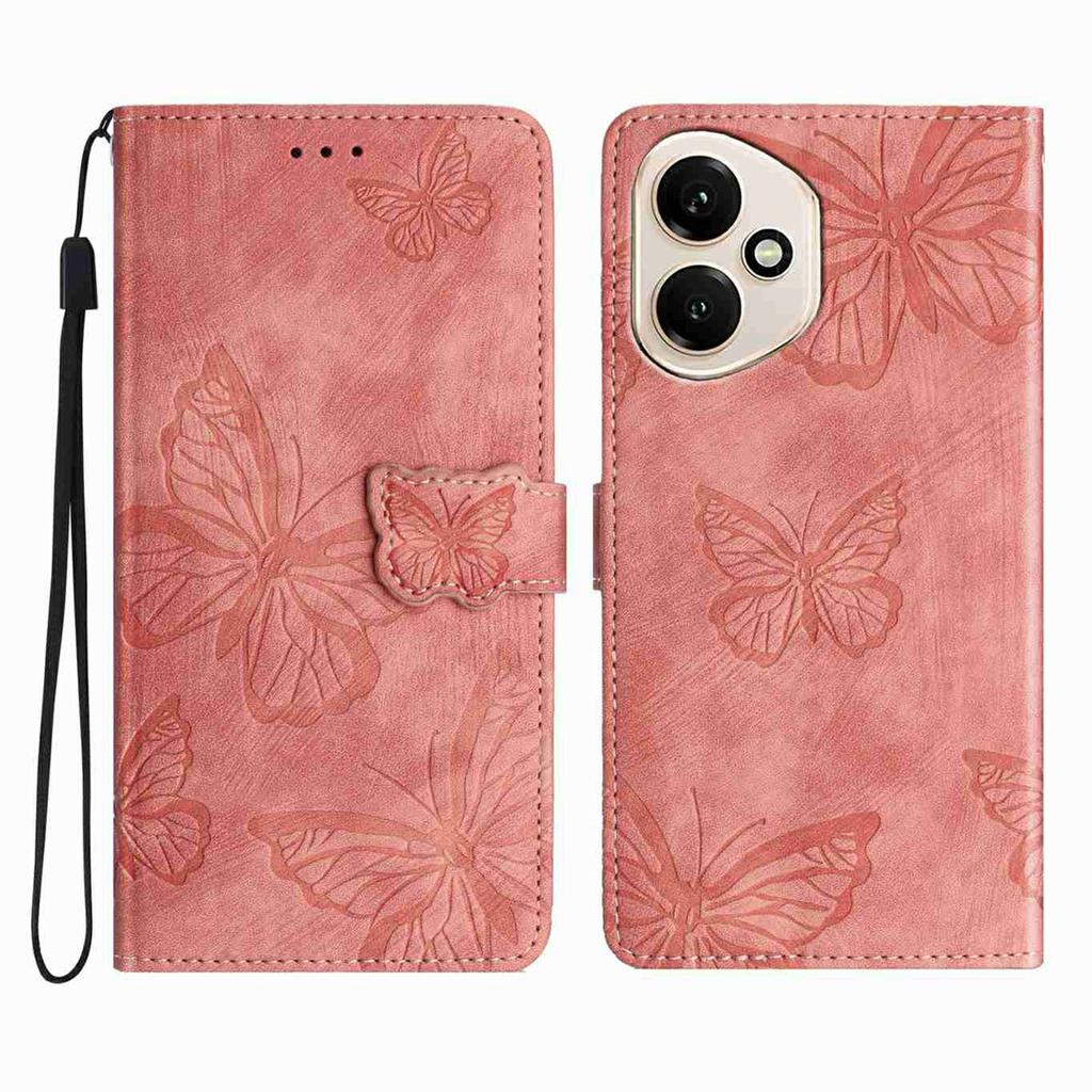 For Honor 400 5G (Global) Case Butterfly Design Flip Wallet Leather Phone Cover Skin-Touch