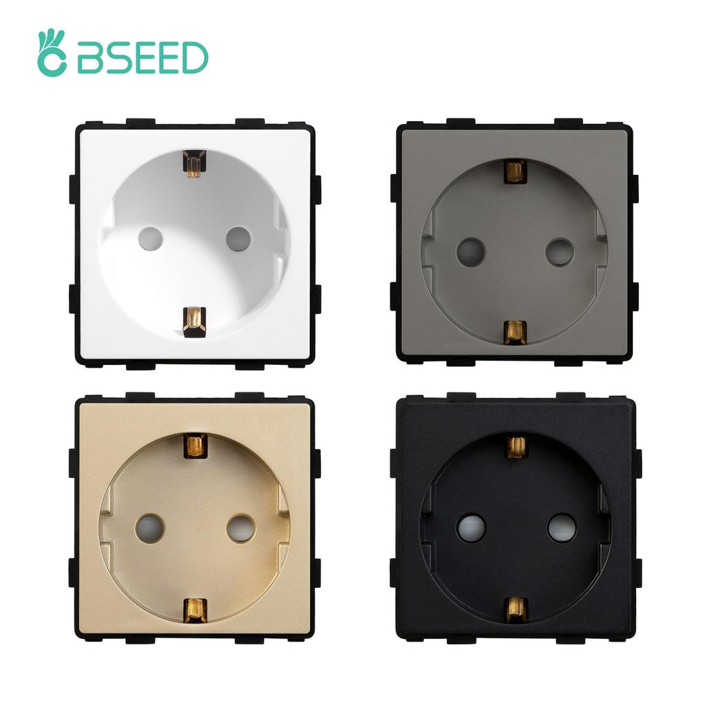 BSEED EU RU Standard Power Electrical Plug Function Key Wall Socket DIY Part Accessories For Home Improvement