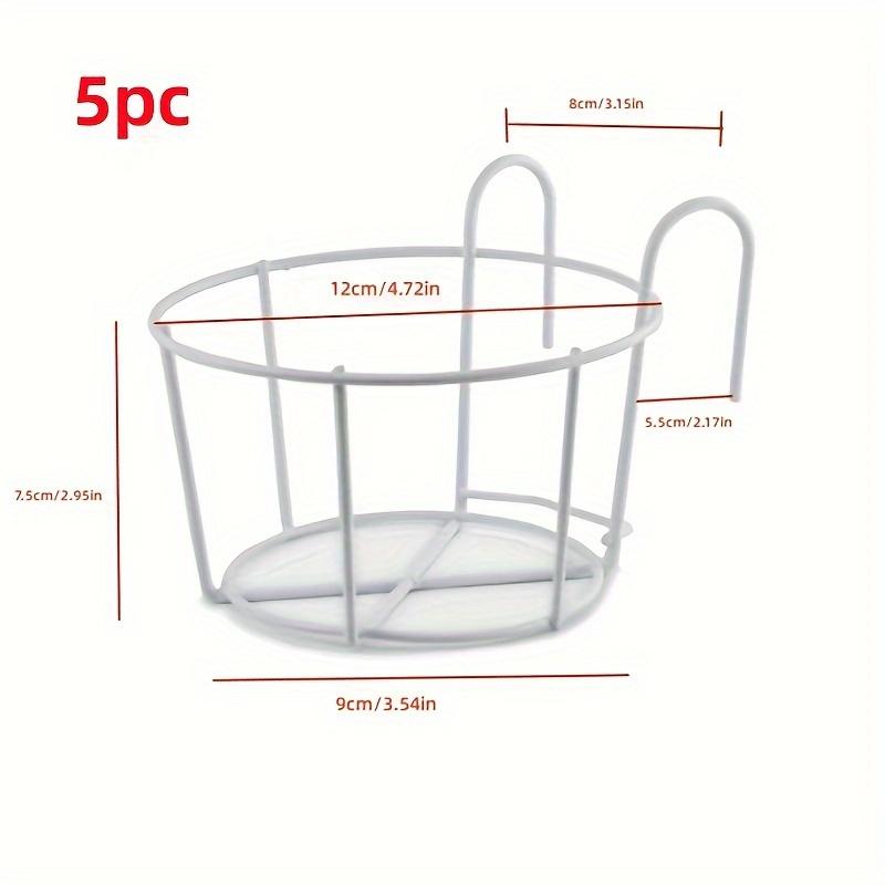 

5pcs Flower Stand Iron Rail Balcony Round Hanging Green Carrot Potted Succulent Pot Plant Hanging Flower Stand