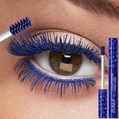 Waterproof Blue Mascara Smudge-Proof Fine Brush for Beginners Perfect for All Skin Types & Holiday Looks